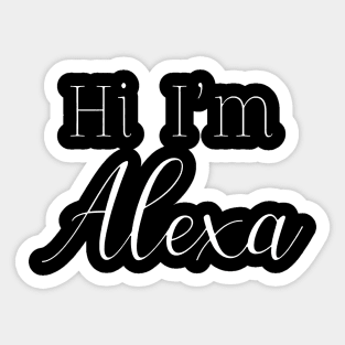 Hi I'm Alexa Minimalist Sticker